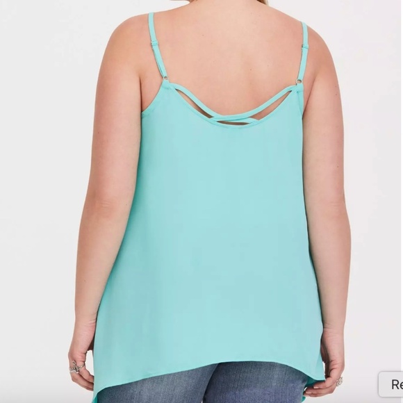 Torrid Plus 1X Georgette Shark‑bite Hem Camisole Fast Chicago Shipping Summer - Picture 2 of 6